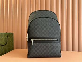 Uubags | Medium Gucci Black GG Supreme canvas in blue and red web backpack 44x28x15.5cm