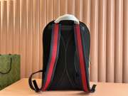 Uubags | Medium Gucci Black GG Supreme canvas in blue and red web backpack 44x28x15.5cm - 6