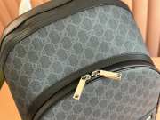 Uubags | Medium Gucci Black GG Supreme canvas in blue and red web backpack 44x28x15.5cm - 2