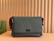 Uubags | Gucci Supreme canvas bag in blue and red web 44x28x14cm - 1