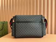 Uubags | Gucci medium diaper bag in black/grey Supreme canvas 44x28x14cm - 4