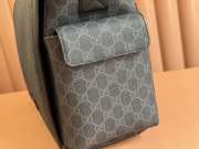 Uubags | Gucci medium diaper bag in black/grey Supreme canvas 44x28x14cm - 3