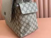 Uubags | Gucci GG Supreme canvas baby changing bag beige/ebony with brown leather 44x28x14cm - 5