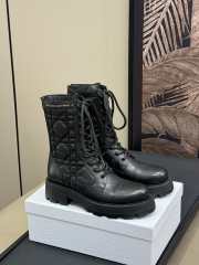 Uubags | Dior D-Unit Ankle Boot Black Quilted Cannage Calfskin - 1