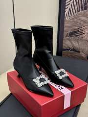 Uubags | Roger Vivier pointed toe boots in black 6cm - 6