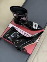 Uubags | Roger Vivier pointed toe boots with glossy leather 6cm - 5