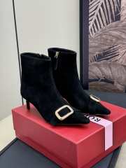 Uubags | Roger Vivier Canard Booties in black suede 5.5cm - 2