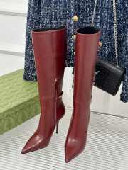 Uubags | Gucci Signoria boot in red leather 10.5cm - 6