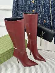 Uubags | Gucci Signoria boot in red leather 10.5cm - 3