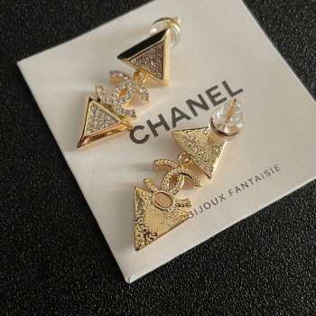 Uubags | Chanel earrings diamond gold