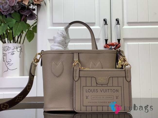 Uubags | Louis Vuitton M12106 neverfull bandoulière Inside Out BB Bag In grey cowhide 24x14x9cm - 1