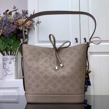 Uubags | Louis Vuitton M12139 Flore Bag In Galet Perforated Mahina calfskin leather 28x27x10cm