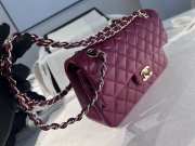 Uubags | Chanel Classic Bag 11.12 Caviar & Brown Metal Burgundy 15.5x25.5x6.5cm - 6