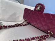 Uubags | Chanel Classic Bag 11.12 Caviar & Brown Metal Burgundy 15.5x25.5x6.5cm - 5