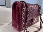 Uubags | Chanel Classic Bag 11.12 Caviar & Brown Metal Burgundy 23cm - 5