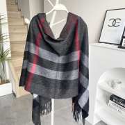 Uubags | Burberry Check Cashmere Scarf In Black 70x200cm - 5