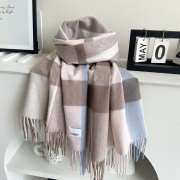 Uubags | Burberry Check Cashmere Scarf In White 70x200cm - 4