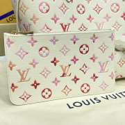 Uubags | Louis Vuitton M47080 Neverfull MM Bag In Sunrise Aquarelle Monogram Empreinte embossed grained cowhide leather - 2