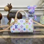 Uubags | Louis Vuitton M92645 Monogram Multicolor Nano Speedy Bag White 16x7.5x10cm - 1