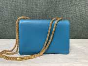 Uubags | Valentino Light Blue One Stub Nappa Gold Bucklet Bag 19x14x11cm - 3