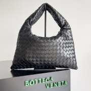 Uubags | Bottega Veneta Hop bag with Intrecciato craftsmanship in black calf leather 41x20x8cm - 1