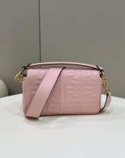 Uubags | Fendi Baguette Light Pink nappa leather bag 26x6x13cm - 5