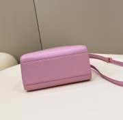 Uubags | Fendi Peekaboo Mini Top Handle Bag In Purrple 23x7x19cm - 5