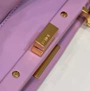 Uubags | Fendi Peekaboo Mini Top Handle Bag In Purrple 23x7x19cm - 2