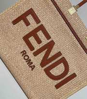 Uubags | Fendi Sunshine Medium Shopper in natural straw bag 35x17x31cm - 5