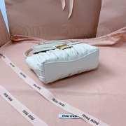 Uubags | Miu Miu Matelasse Nappa Leather Mini Bag White 7x12.5x7cm - 2