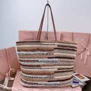 Uubags | Miu Miu Crochet tote bag in natural color 40x34x16cm - 6