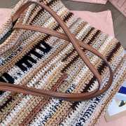 Uubags | Miu Miu Crochet tote bag in natural color 40x34x16cm - 2