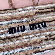 Uubags | Miu Miu Crochet tote bag in natural color 40x34x16cm - 3