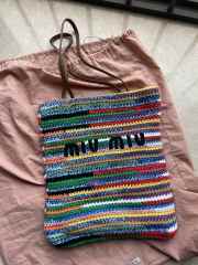 Uubags | Miu Miu Crochet tote bag in multicolored color 41x32cm - 1