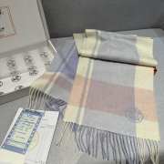 Uubags | Hermes cashmere scarf blue/purple 30x180cm - 1