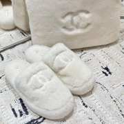 Uubags | Chanel white indoor cotton slippers in white - 1