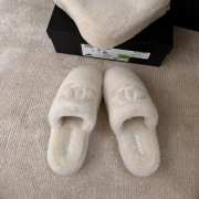 Uubags | Chanel white indoor cotton slippers in white - 2