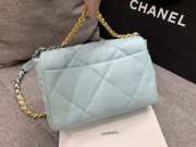 Uubags | Chanel Pale Blue Quilted Lambskin Medium Chanel 19 Bag 26x16x9cm - 5