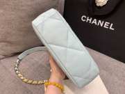 Uubags | Chanel Pale Blue Quilted Lambskin Medium Chanel 19 Bag 26x16x9cm - 2