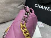 Uubags | Chanel Purple Quilted Lambskin Medium Chanel 19 Bag 26x16x9cm - 5