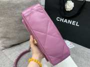 Uubags | Chanel Purple Quilted Lambskin Medium Chanel 19 Bag 26x16x9cm - 3