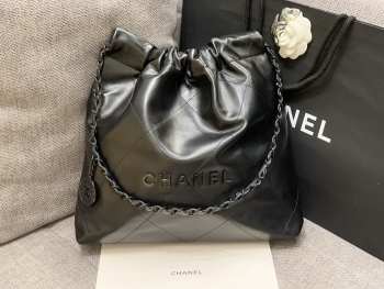 Uubags | Chanel 22 tote bag small black 35cm