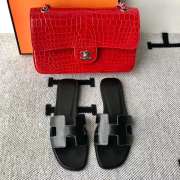 Uubags | Hermes Oran sandal in black - 4