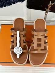 Uubags | Hermes Isabella 30 sandal in calfskin brown 7cm - 5