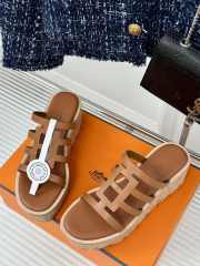 Uubags | Hermes Isabella 30 sandal in calfskin brown 7cm - 4