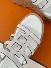 Uubags | Hermes Isabella 30 sandal in epsom calfskin white 7cm - 6