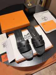 Uubags | Hermes Idioma sandal in black lambskin insole and lining - 1