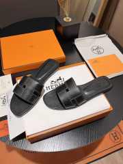 Uubags | Hermes Idioma sandal in black lambskin insole and lining - 4