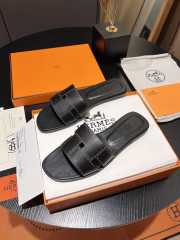 Uubags | Hermes Idioma sandal in black lambskin insole and lining - 5