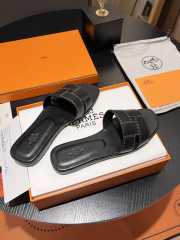 Uubags | Hermes Idioma sandal in black lambskin insole and lining - 6